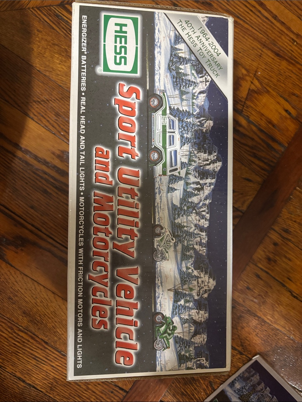Hess Green and White Sport Utility Vehicle and Motorcycles Toy Set